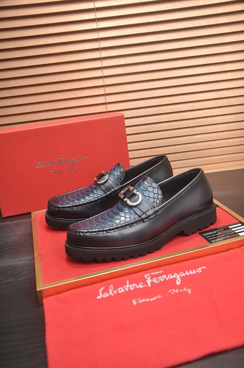 Men's Men's Shoes💰560💶[[HERMES]] (High-end Niuli) New 🍀 HERMES - top version of Ferragamo's classic casual leather shoes! Made of imported original cowhide, the inner top layer is comfortable cowhide lining! Original wear-resistant rubber outsole! High quality products! Code number 38-45 (45 customized)